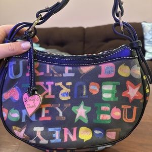 Dooney & Bourke colorful block letter shoulder bag